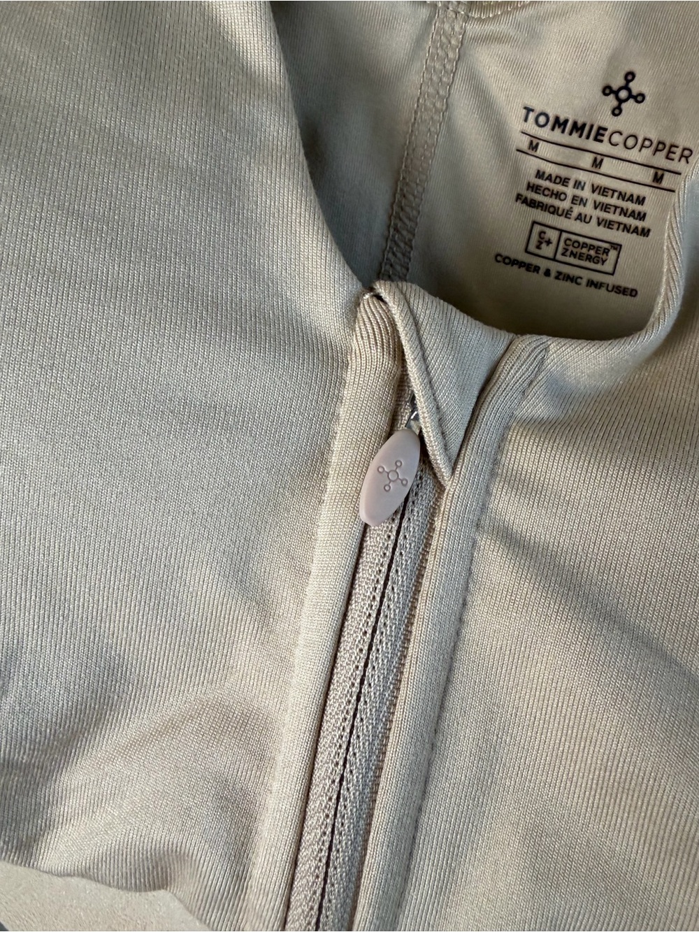 $114 Tommie Copper Zip Up Shoulder Support Bra Medium Nude - Picture 5 of 7